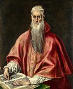 欧洲12-19世纪油画六_GRECO, El -1600- St Jerome as Cardinal